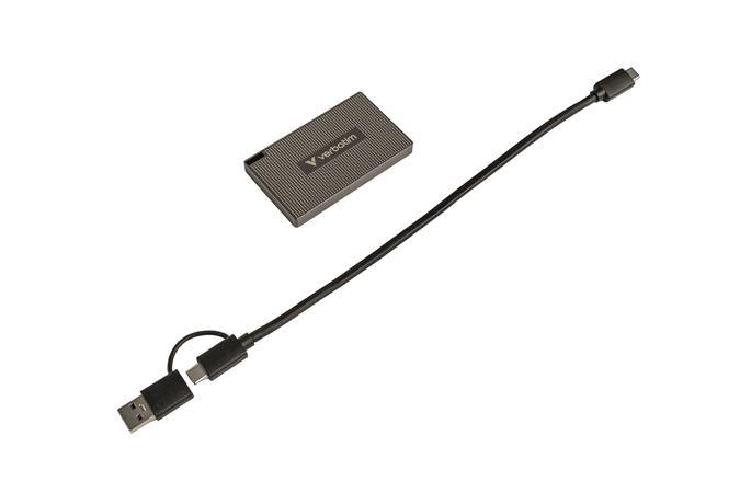SSD (külső memória) 1TB, USB-C 3.2 Gen2, VERBATIM "Metal Mini SSD", fekete
