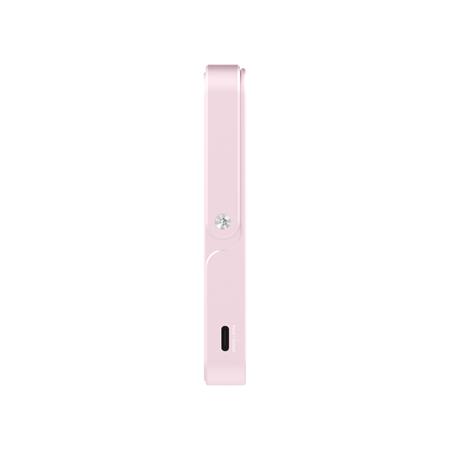 Power bank, külső akkumulátor, mágneses (vezeték nélküli), 10.000mAh, kitámasztó, VERBATIM "Charge n Go", rózsaszín