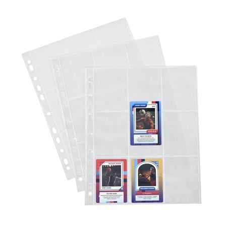 Kártyatartó tasak, lefűzhető, A4, VIQUEL "MyCards", átlátszó