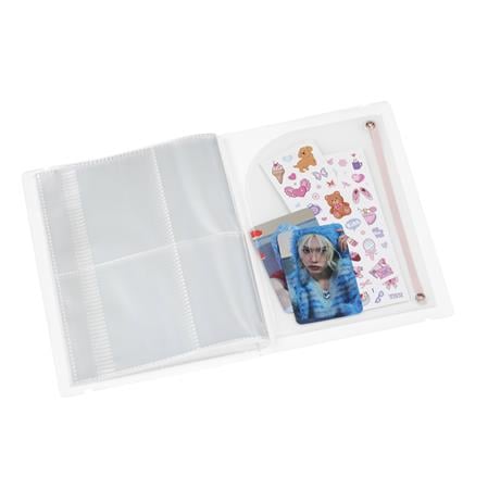 Gyűjtőkártya album, A5, K-pop, matricákkal, VIQUEL, átlátszó
