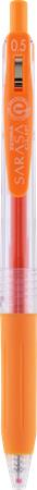 Zseléstoll, 0,33 mm, nyomógombos, ZEBRA "Sarasa Clip", narancs