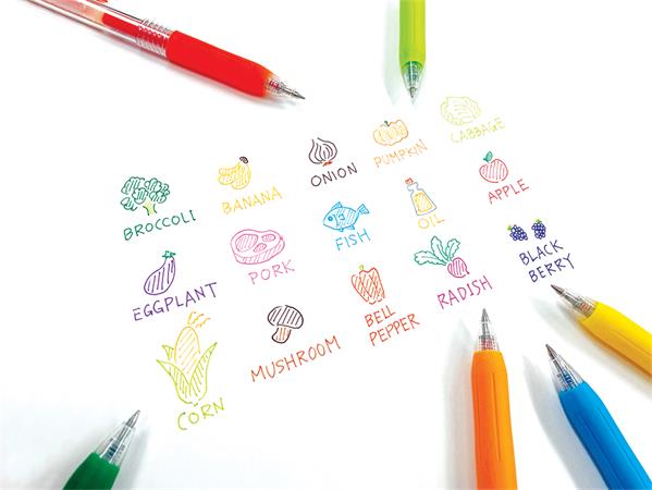 Zseléstoll, 0,33 mm, nyomógombos, ZEBRA "Sarasa Clip", narancs