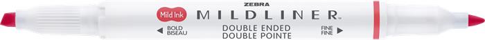 Szövegkiemelő, 1,0/3,5 mm, kétvégű ZEBRA "Mildliner Cool & Refined" piros