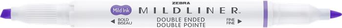 Szövegkiemelő, 1,0/3,5 mm, kétvégű ZEBRA "Mildliner Cool & Refined" lila