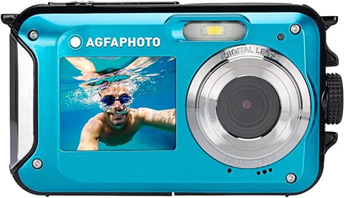 Fényképezőgép, kompakt, digitális, vízálló, AGFA "WP8000", kék