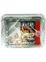 Alumínium grilltálca, 22,5x17 cm, 3 db, ALUFIX