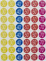 Etikett, árengedmény, 24 mm, kör, színes, APLI, 240 etikett/csomag, -20-50%