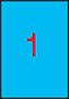 Etikett, 210x297 mm, színes, APLI, kék, 100 etikett/csomag