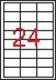 Etikett, univerzális, 64,6x33,8 mm, APLI, 2400 etikett/csomag