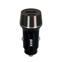 Autós töltő, USB-C, USB-A, AVAX 