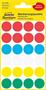 Etikett, 18 mm, kör, AVERY ZWECKFORM, 5 különböző szín, 96 etikett/csomag