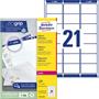 Etikett, univerzális, 63,5x38,1 mm, kerekített sarkú, AVERY ZWECKFORM, 2100 etikett/csomag