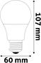 LED izzó, E27, gömb, A60, 8W, 806lm, 4000K, AVIDE