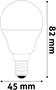 LED izzó, E14, kisgömb, G45, 6,5W, 806lm, 6400K, AVIDE