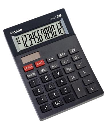 Számológép, asztali, 12 számjegy, környezetbarát, CANON "AS-120"
