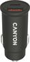 Autós töltő, USB-C/USB-A, QC 3.0 18W, PD 30W, CANYON "C-20B03"