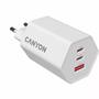 Hálózati töltő, 1xUSB-A, 2xUSB-C, 65W, CANYON 