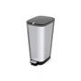 Pedálos szemetes, fémhatású, 45 l, CURVER "Chic", ezüst