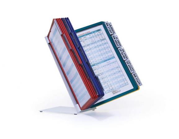 Bemutatótábla tartó, asztali, 20 db bemutatótáblával, DURABLE "VARIO®", vegyes színek