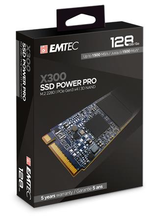 SSD (belső memória), 128GB, M2 NVMe, 1500/500 MB/s, EMTEC "X300"