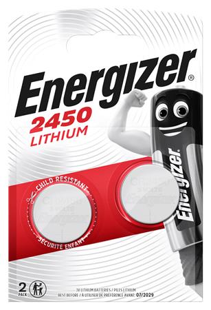 Gombelem, líthium, CR2450, 2 db, ENERGIZER