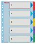 Regiszter, laminált karton, A4 maxi, 1-5, újraírható, ESSELTE