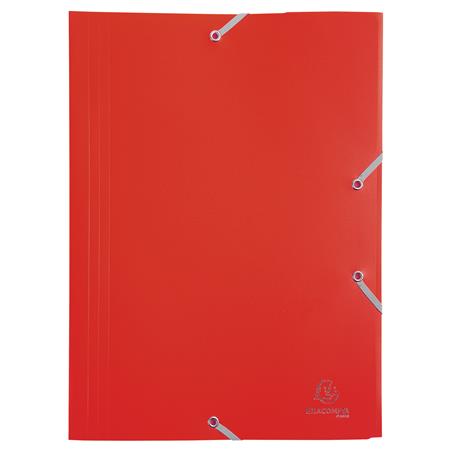 Gumis mappa, PP, A4, EXACOMPTA "Opak", piros