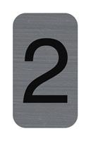 Információs tábla, öntapadó, 2,5x4,4 cm, alumíniumhatású, EXACOMPTA, 2-es