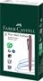 Golyóstoll, 0,7 mm, nyomógombos tolltest, bordó tolltest, FABER-CASTELL 