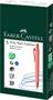 Golyóstoll, 0,7 mm, nyomógombos tolltest, korallpiros tolltest, FABER-CASTELL 