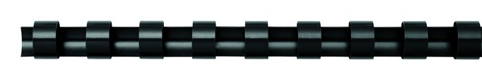 Spirál, műanyag, 16 mm, 101-120 lap, FELLOWES, 25 db, fekete