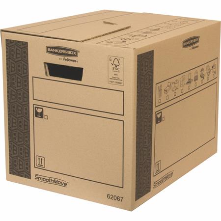 Költöztető doboz, 32x32x40 cm, FELLOWES, "SmoothMove™ Heavy Duty"