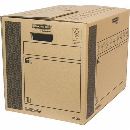 Költöztető doboz, 35x37x50 cm, FELLOWES, "SmoothMove™ Heavy Duty"
