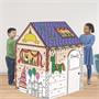 Játékház, színezhető, karton, FELLOWES, Szülinapi házikó