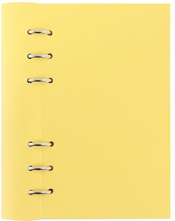 Tervező, naptár és füzet betéttel, A5, FILOFAX "Clipbook Classic Pastel", pasztellsárga