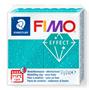 Gyurma, 57 g, égethető, FIMO "Effect", csillámos türkiz