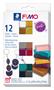 Gyurma, készlet, 12x25 g, égethető, FIMO "Effect Colours", 12 különböző csillámos szín