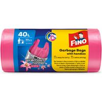 Szemeteszsák, köthető füles, illatosított, 40 l, 20 db, 52x61 cm, 16 µ, FINO 