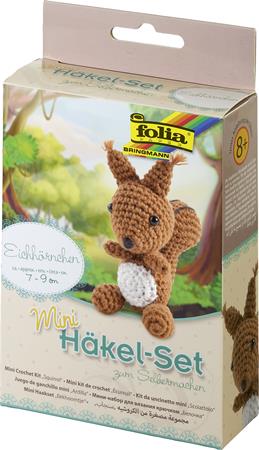 Mini horgolókészlet, FOLIA, mókus