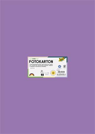 Dekorkarton, 2 oldalas, 50x70 cm, 300 g, 10 lap, FOLIA, sötét orgonalila