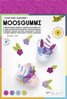 Moosgumi, öntapadó, csillámos, 20x29 cm, 5 lap, FOLIA 