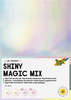 Dekorkarton szett fóliával, irizáló, 25x35 cm, 6+6 lap, FOLIA