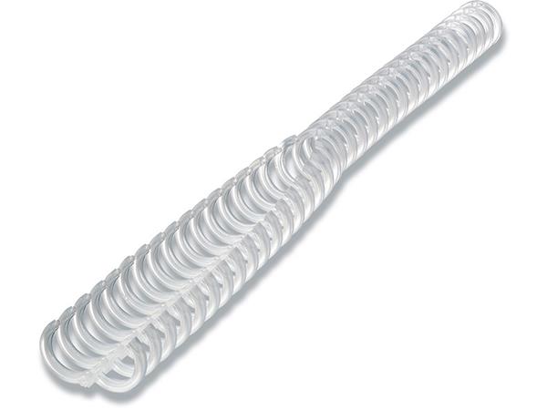 Spirál, műanyag, 12 mm, 95 lap, GBC "ClickBind", átlátszó