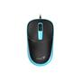 Egér, vezetékes, optikai, normál méret, USB, GENIUS "DX-123", fekete-kék