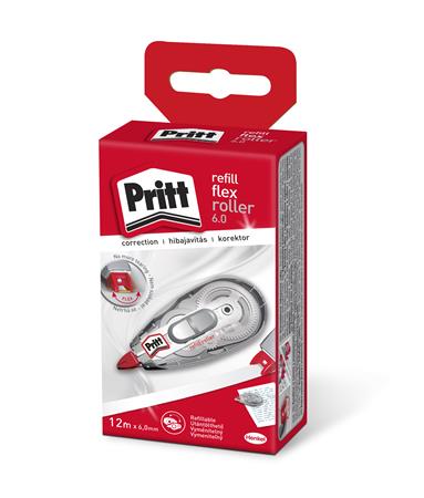 Hibajavító roller, 6 mm x 12 m, cserélhető, HENKEL "Pritt Refill Roller"