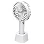 Kézi ventilátor, tölthető, 9 cm, 4 W, HOME, fehér