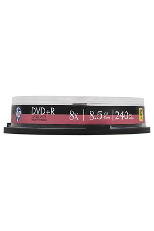 DVD+R lemez, kétrétegű, 8,5GB, 8x, 10 db, hengeren, HP