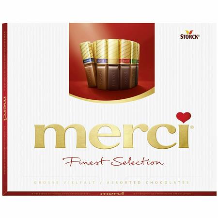 Desszert, 250 g, "Merci", tej- és étcsokoládé válogatás