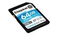 Memóriakártya, SDXC, 64GB, C10/UHS-I/U3/V30, KINGSTON 