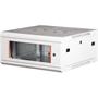 Rack szekrény, fali, 19", 4U, lapraszerelt, LANDE "PROlineB", szürke